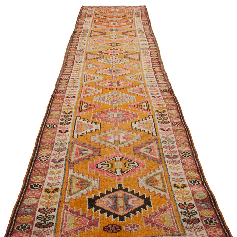 Vintage Tribal Runner Rug - 2' 10" x 12' 7" (34" x 151") - K0085281
