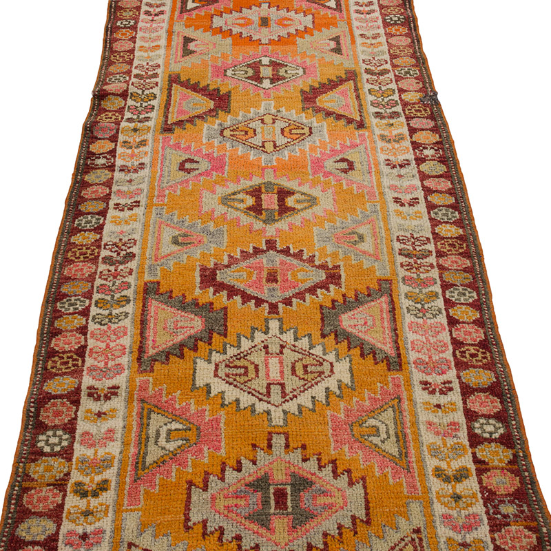 Vintage Tribal Runner Rug - 2' 10" x 12' 7" (34" x 151") - K0085281