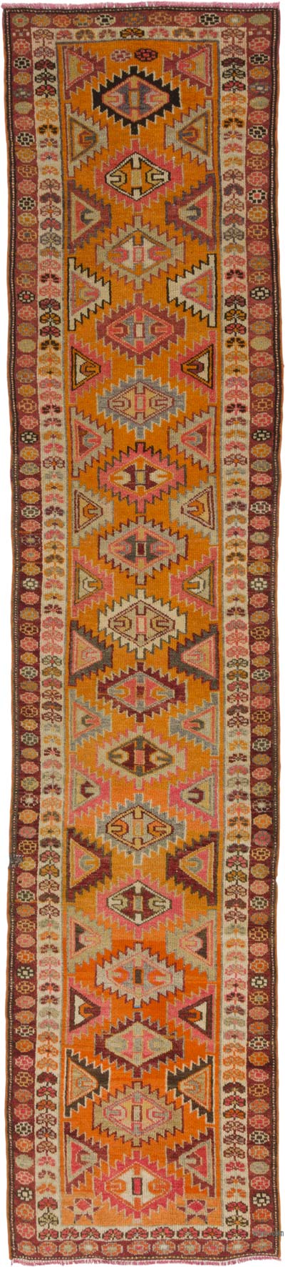 Vintage Tribal Runner Rug - 2' 10" x 12' 7" (34" x 151")