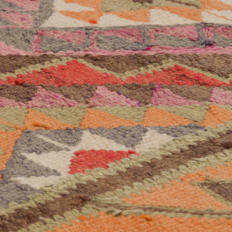 Vintage Herki Kilim Yolluk - 105 cm x 314 cm - K0085282