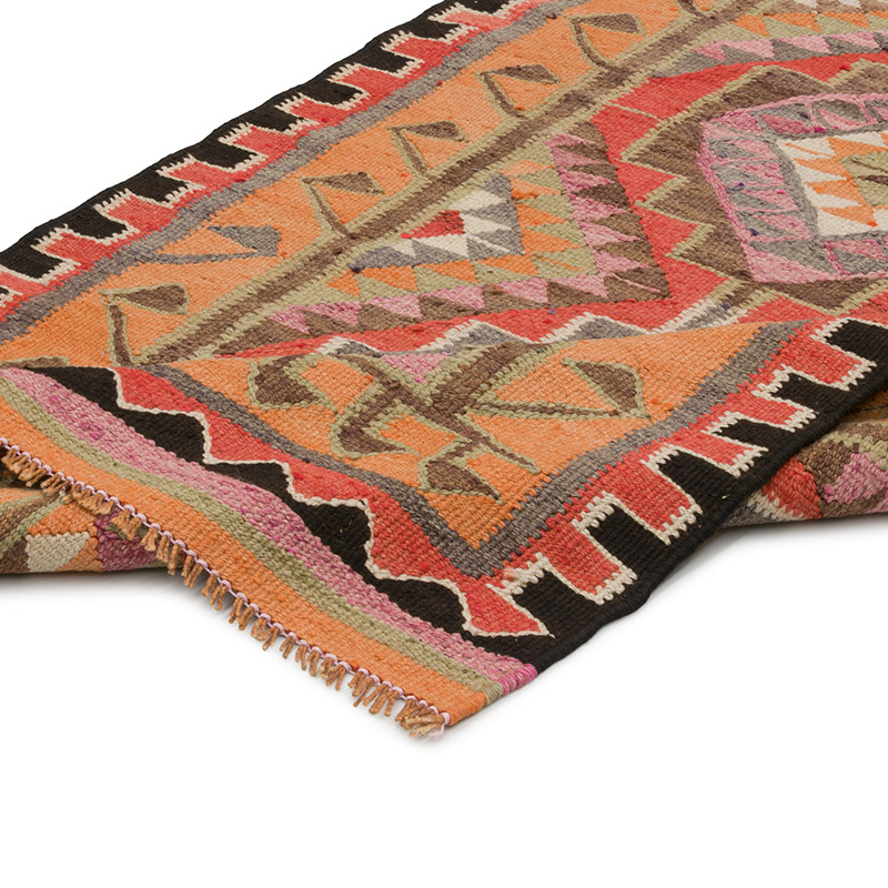 Vintage Herki Kilim Yolluk - 105 cm x 314 cm - K0085282