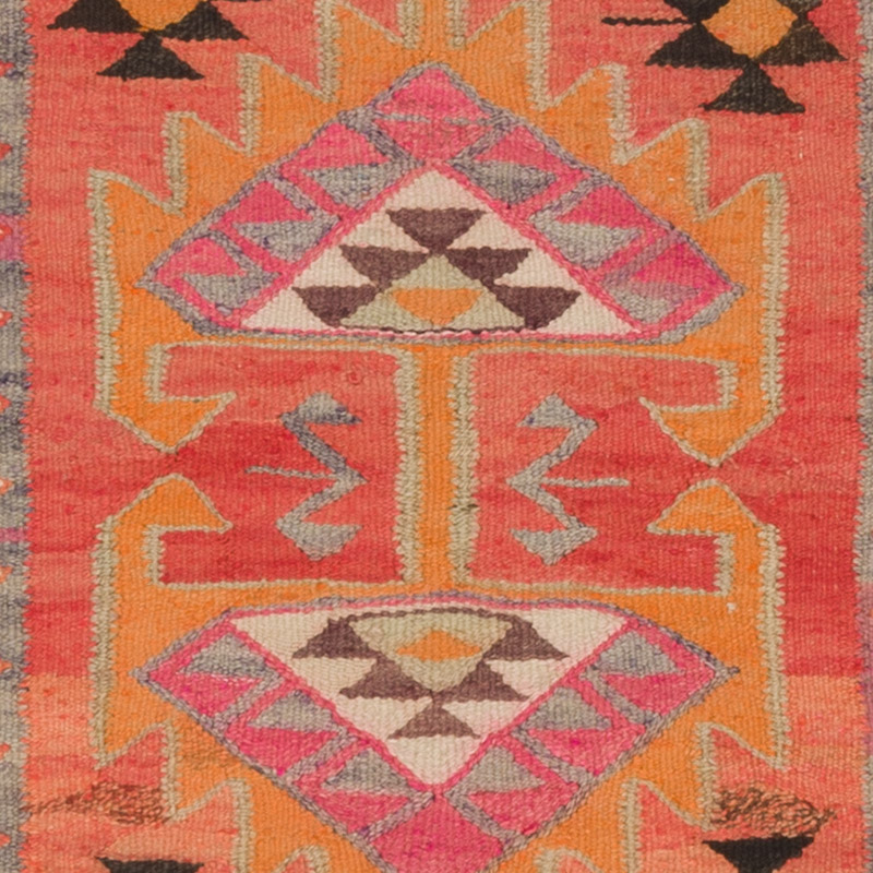Vintage Herki Kilim Runner - 3' 2" x 11' 2" (38" x 134") - K0085283
