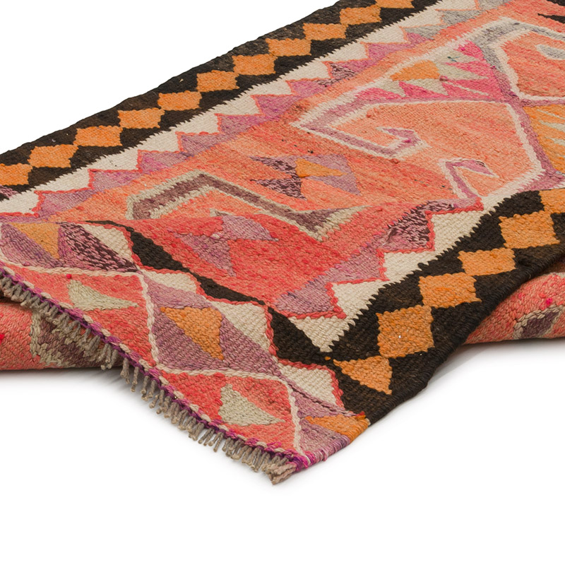 Vintage Herki Kilim Runner - 3' 2" x 11' 2" (38" x 134") - K0085283