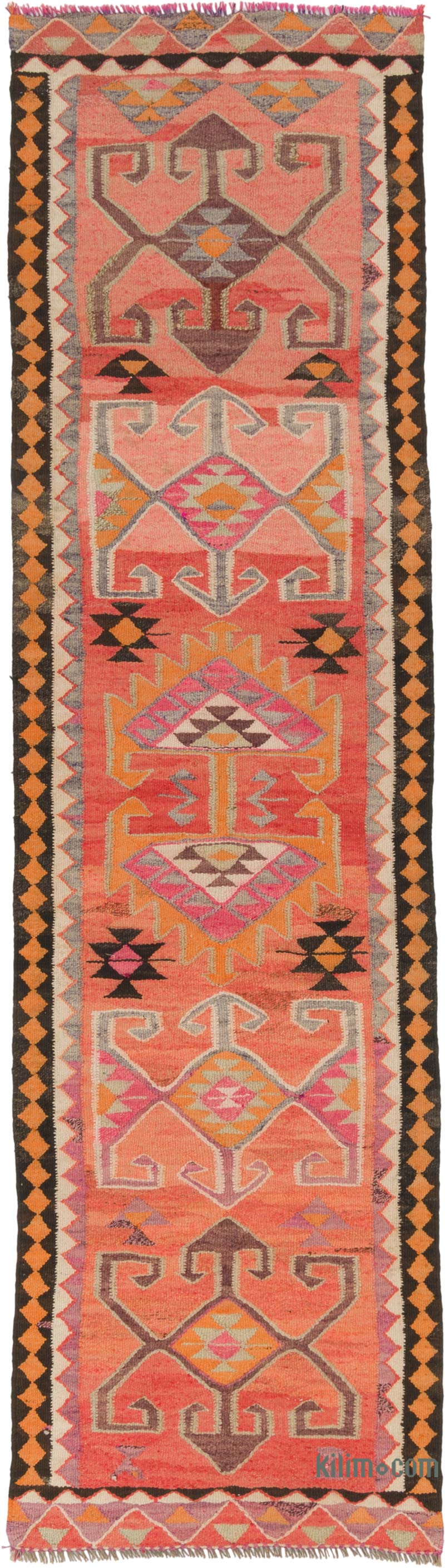 Vintage Herki Kilim Runner - 3' 2" x 11' 2" (38" x 134") - K0085283