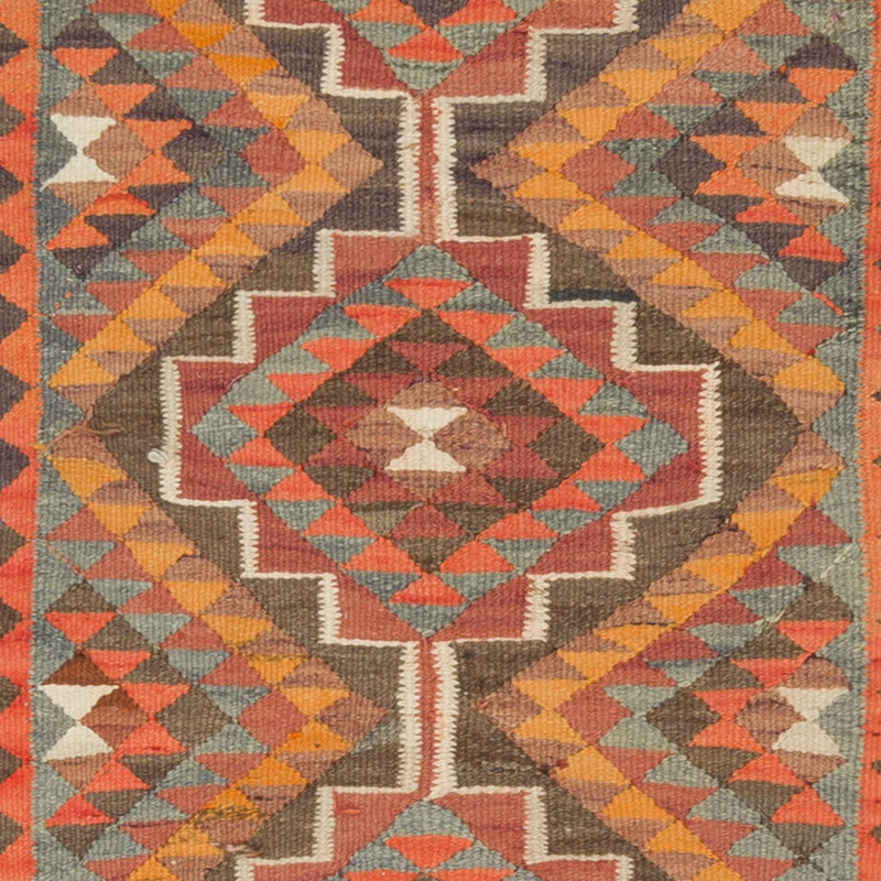 Corredor Vintage Herki Kilim - 85 cm x 329 cm - K0085287