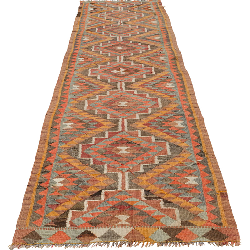 Corredor Vintage Herki Kilim - 85 cm x 329 cm - K0085287