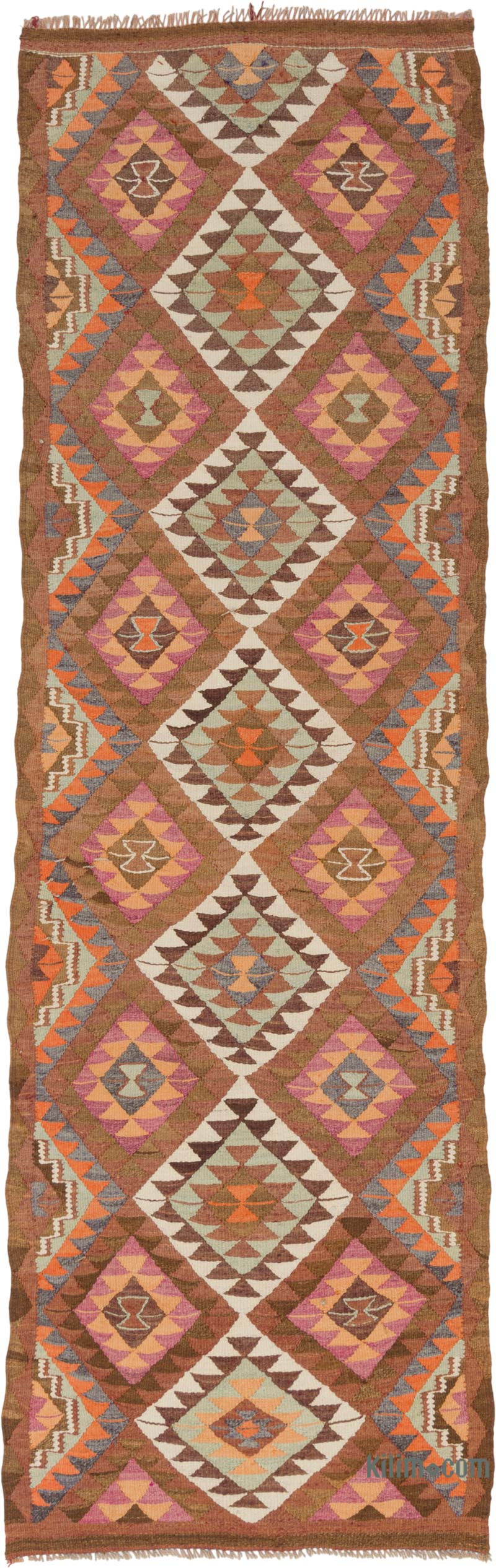 Vintage Herki Kilim Runner - 3' 3" x 9' 10" (39" x 118") - K0085288