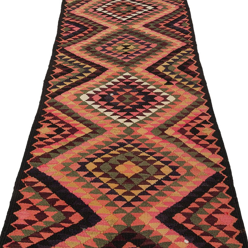 Corredor Vintage Herki Kilim - 89 cm x 370 cm - K0085289