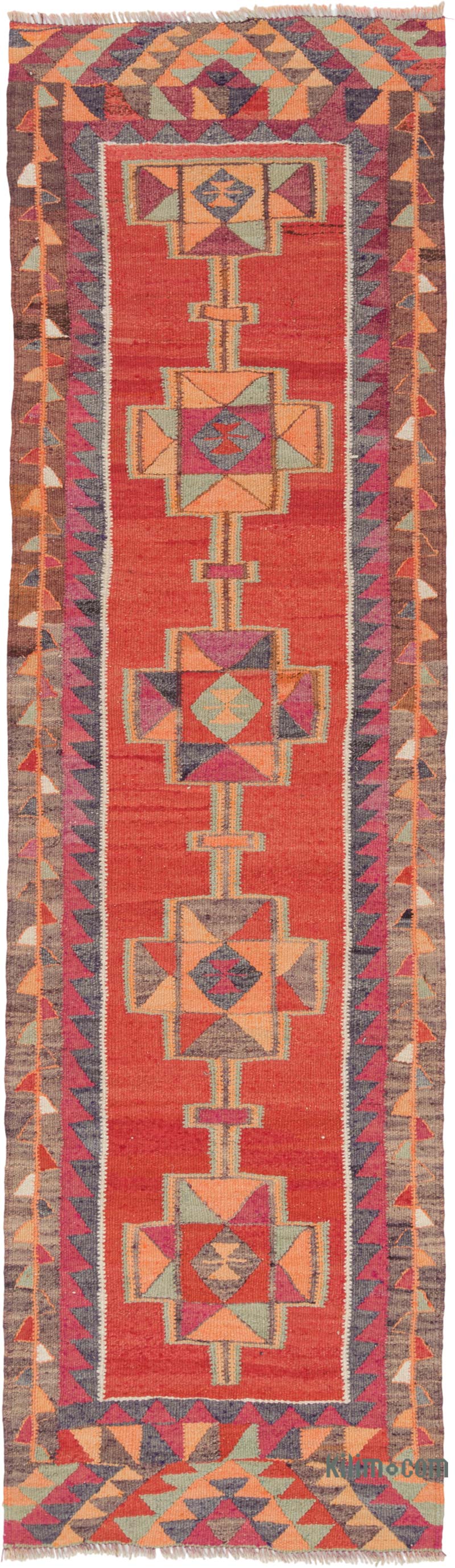 Vintage Herki Kilim Yolluk - 92 cm x 320 cm - K0085290