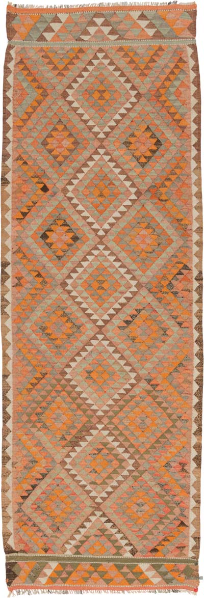 Vintage Herki Kilim Yolluk - 110 cm x 314 cm