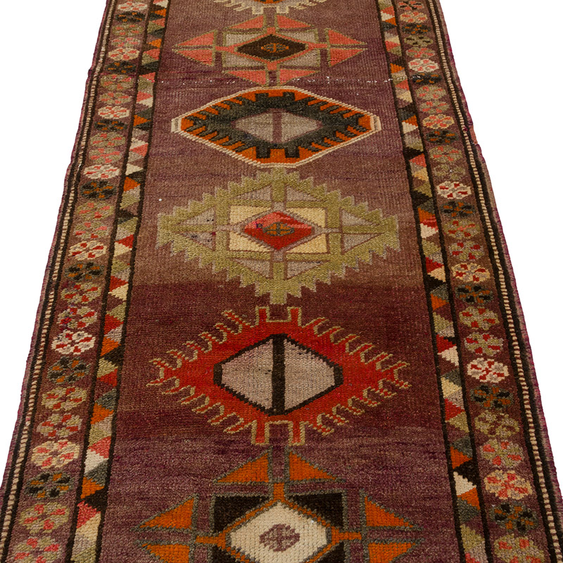Alfombra Vintage de pasillo - 87 cm x 364 cm - K0085292