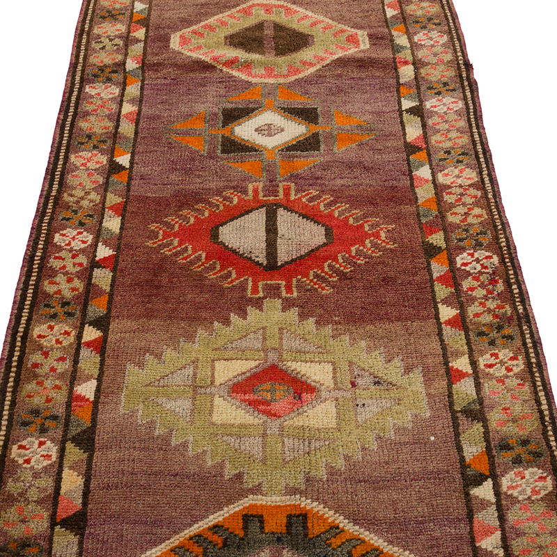 Alfombra Vintage de pasillo - 87 cm x 364 cm - K0085292
