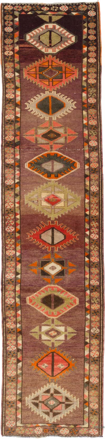 Vintage Tribal Runner Rug - 2' 10" x 11' 11" (34" x 143")