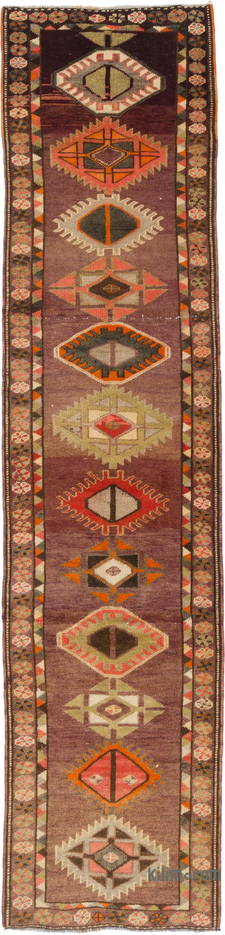 Alfombra Vintage de pasillo - 87 cm x 364 cm - K0085292