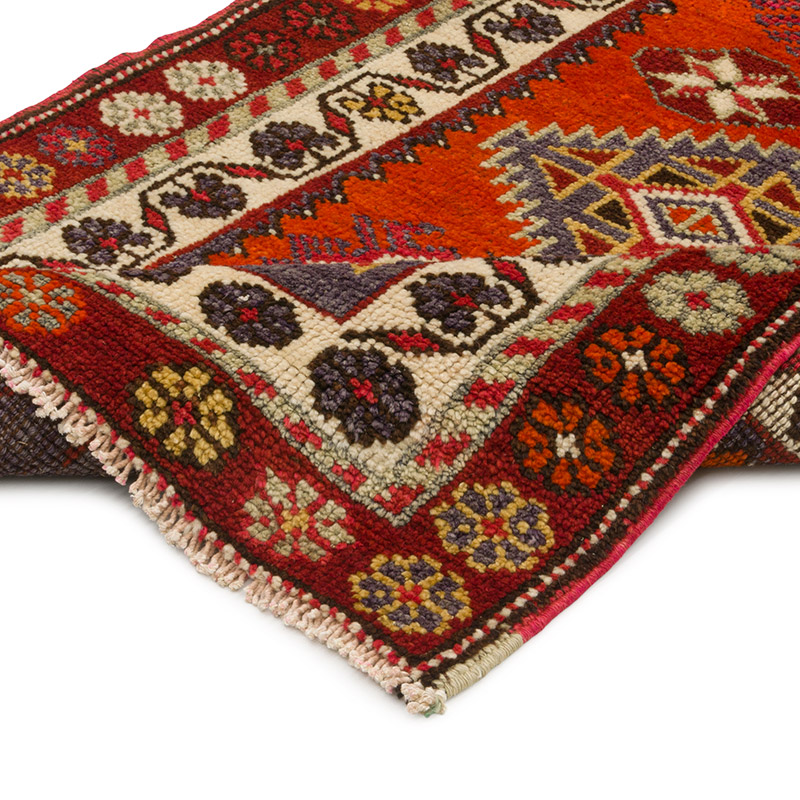 Alfombra Vintage de pasillo - 88 cm x 392 cm - K0085293