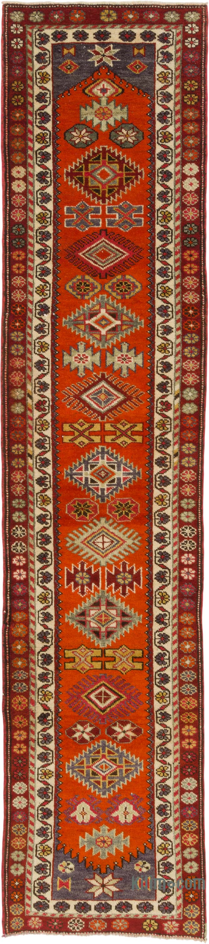 Alfombra Vintage de pasillo - 88 cm x 392 cm - K0085293