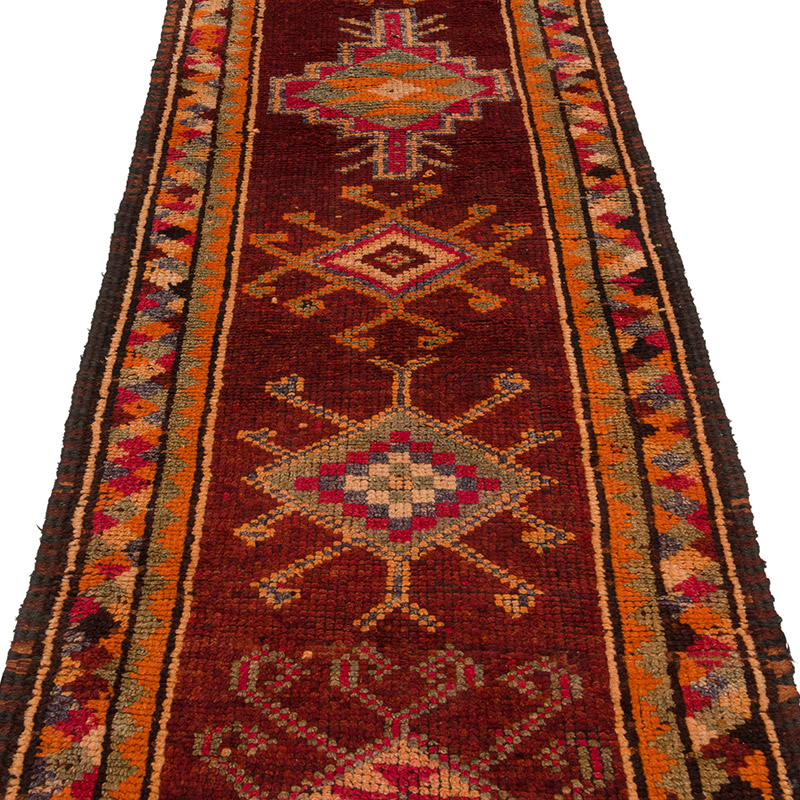 Vintage Tribal Runner Rug - 2' 9" x 12' 8" (33" x 152") - K0085294