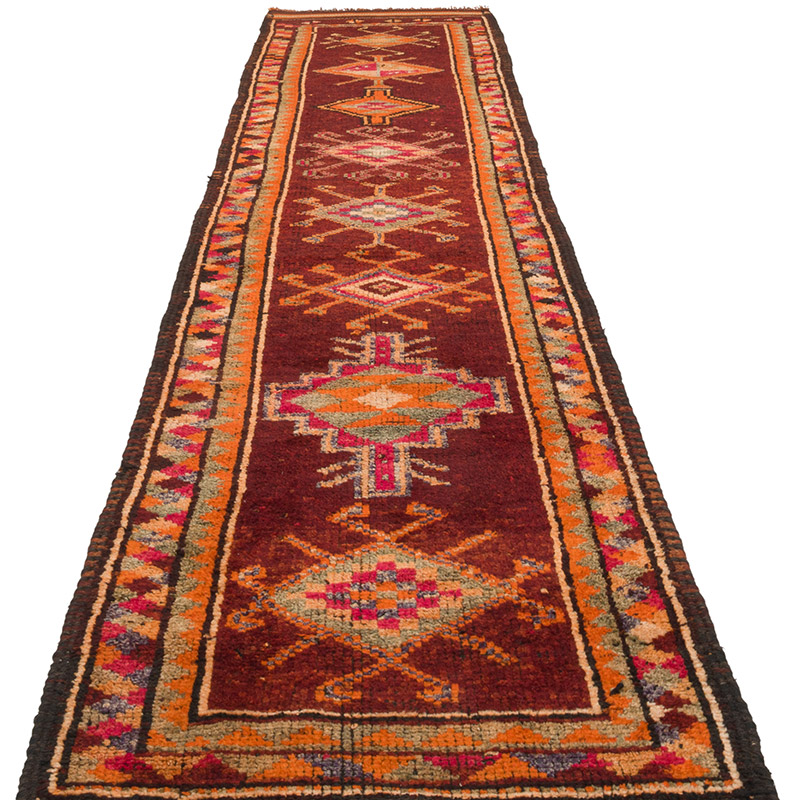 Vintage Tribal Runner Rug - 2' 9" x 12' 8" (33" x 152") - K0085294