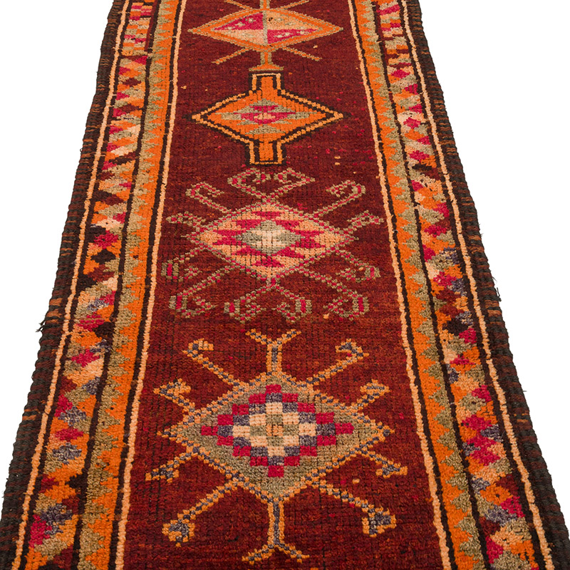 Vintage Tribal Runner Rug - 2' 9" x 12' 8" (33" x 152") - K0085294