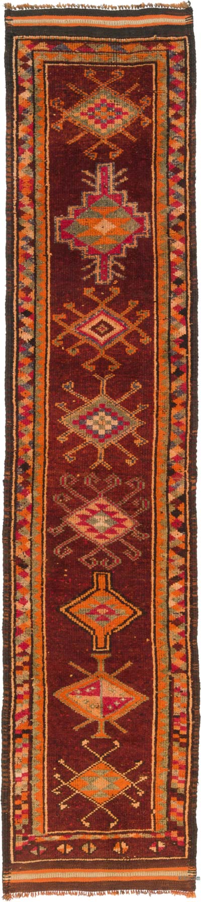 Vintage Tribal Runner Rug - 2' 9" x 12' 8" (33" x 152")