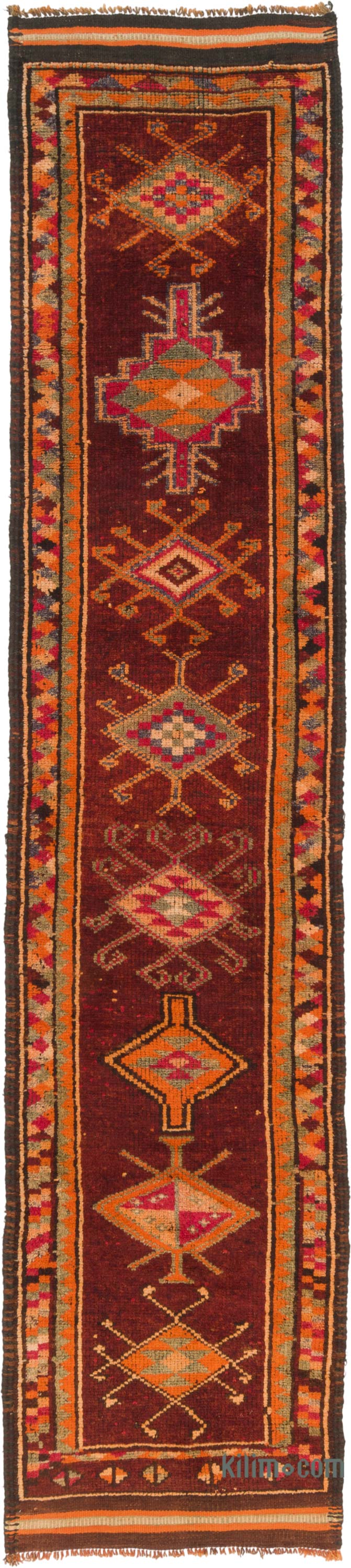 Vintage Tribal Runner Rug - 2' 9" x 12' 8" (33" x 152") - K0085294