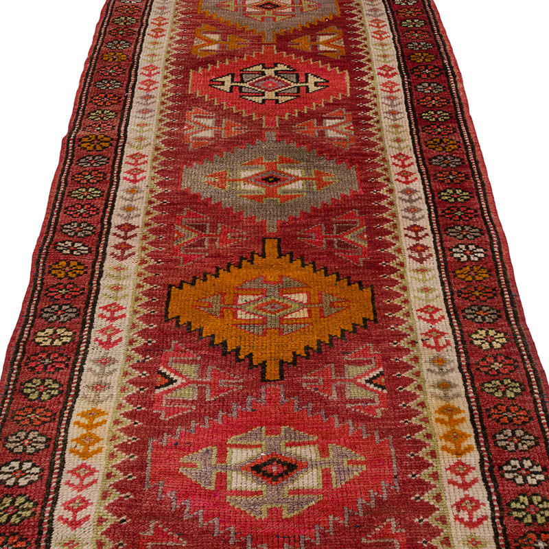 Vintage Tribal Runner Rug - 3'  x 14' 5" (36" x 173") - K0085295