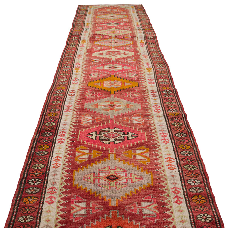 Vintage Tribal Runner Rug - 3'  x 14' 5" (36" x 173") - K0085295