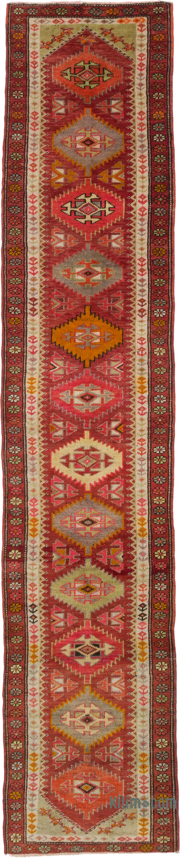 Vintage Tribal Runner Rug - 3'  x 14' 5" (36" x 173") - K0085295