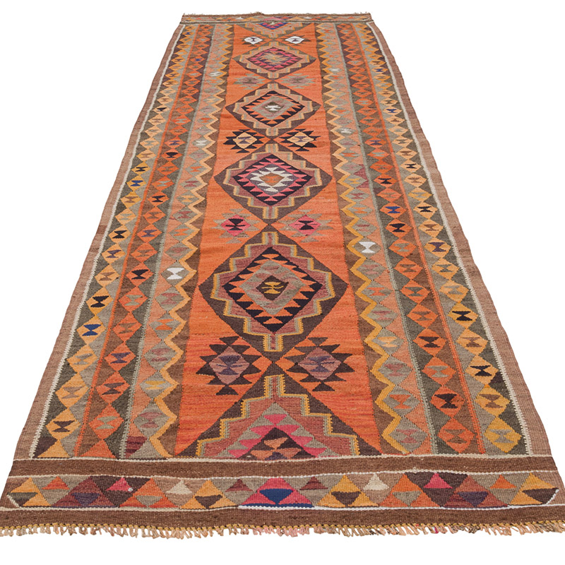 Vintage Herki Kilim Yolluk - 100 cm x 328 cm - K0085296