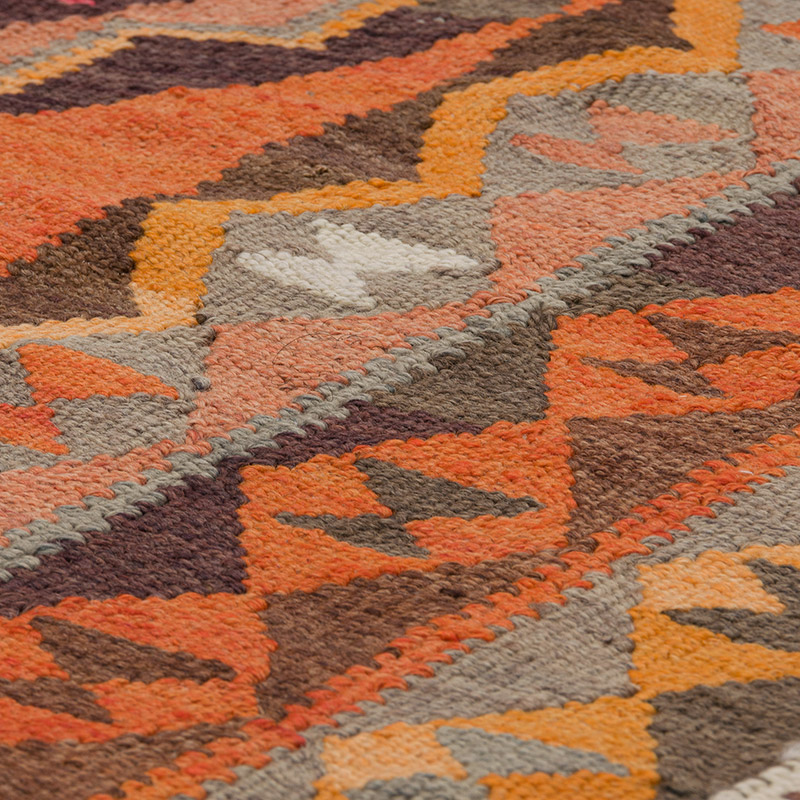 Vintage Herki Kilim Yolluk - 100 cm x 328 cm - K0085296