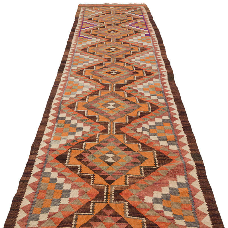 Corredor Vintage Herki Kilim - 85 cm x 365 cm - K0085299