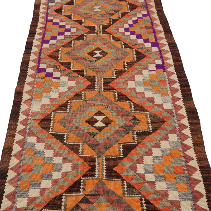 Corredor Vintage Herki Kilim - 85 cm x 365 cm - K0085299