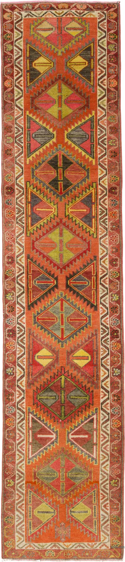 Vintage Tribal Runner Rug - 2' 10" x 13'  (34" x 156")