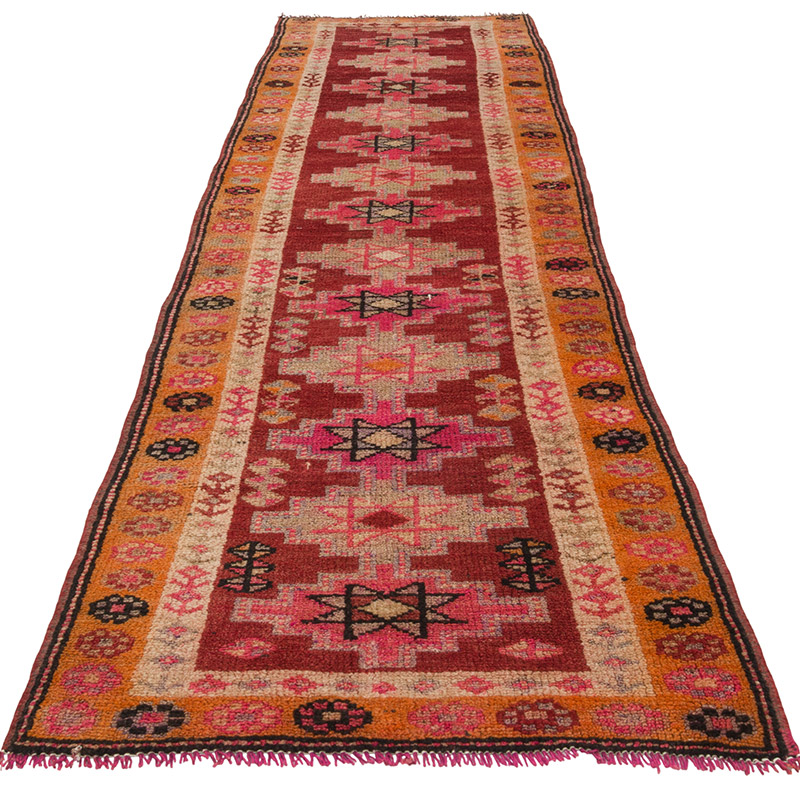 Alfombra Vintage de pasillo - 88 cm x 309 cm - K0085301