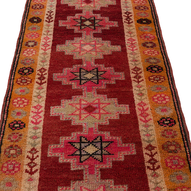 Alfombra Vintage de pasillo - 88 cm x 309 cm - K0085301