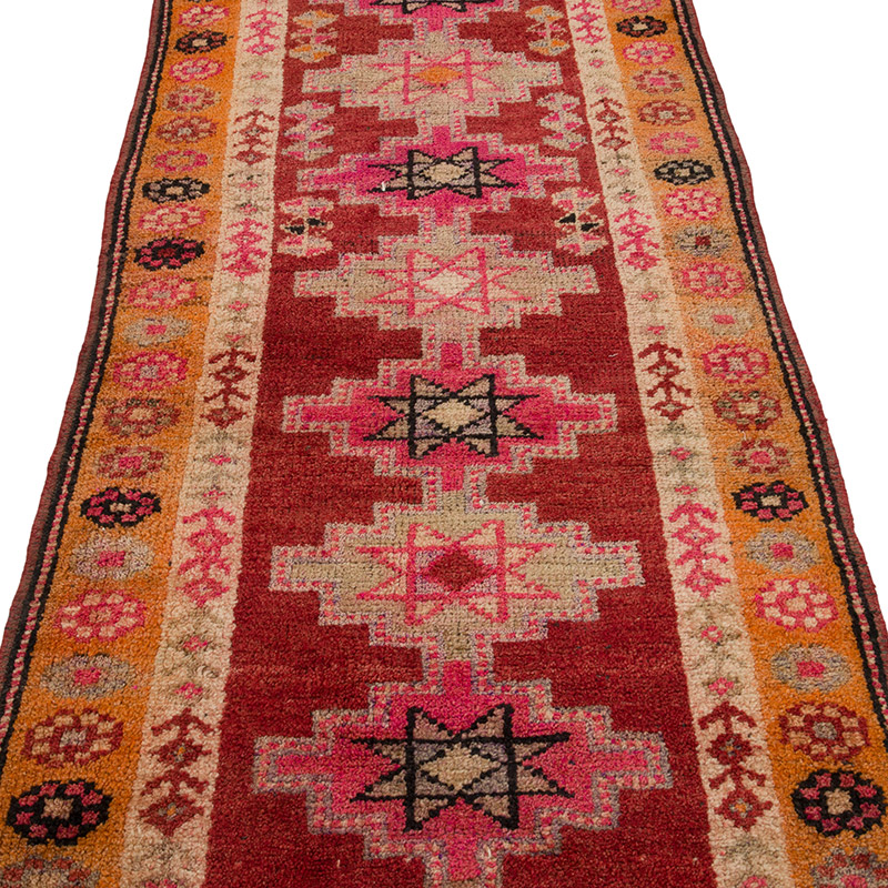 Alfombra Vintage de pasillo - 88 cm x 309 cm - K0085301