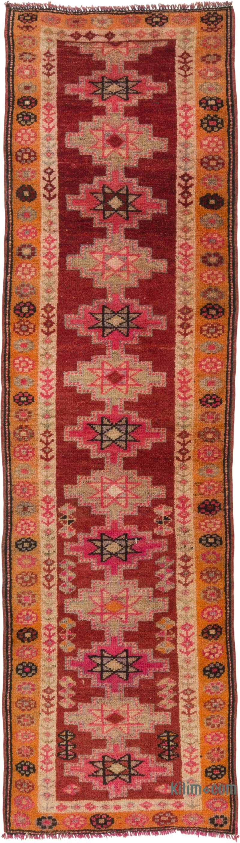 Alfombra Vintage de pasillo - 88 cm x 309 cm - K0085301
