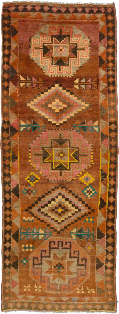 Alfombra Vintage de pasillo - 118 cm x 314 cm