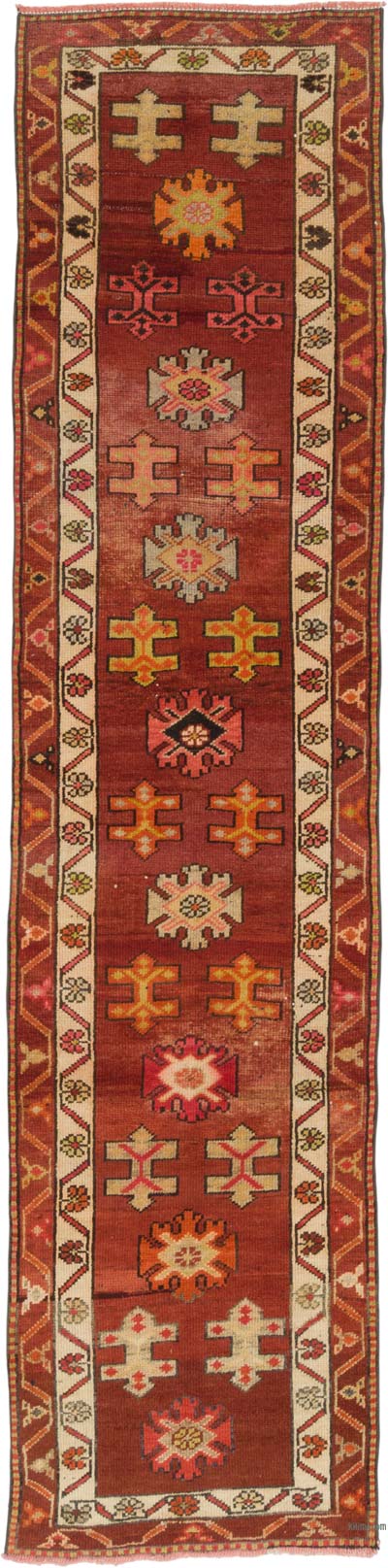 Vintage Tribal Runner Rug - 2' 9" x 11' 7" (33" x 139")