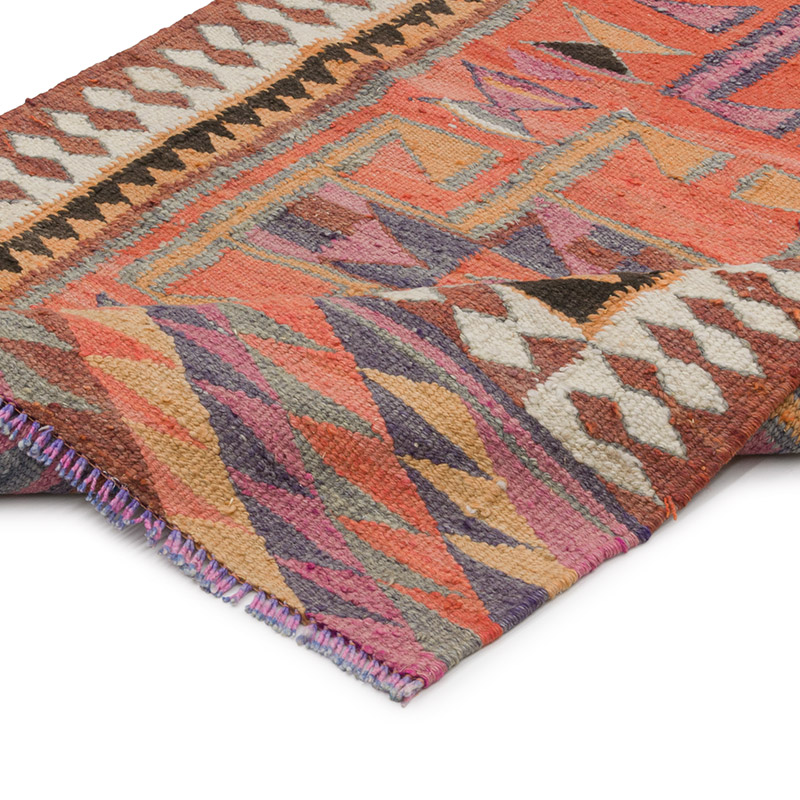Vintage Herki Kilim Yolluk - 91 cm x 300 cm - K0085307