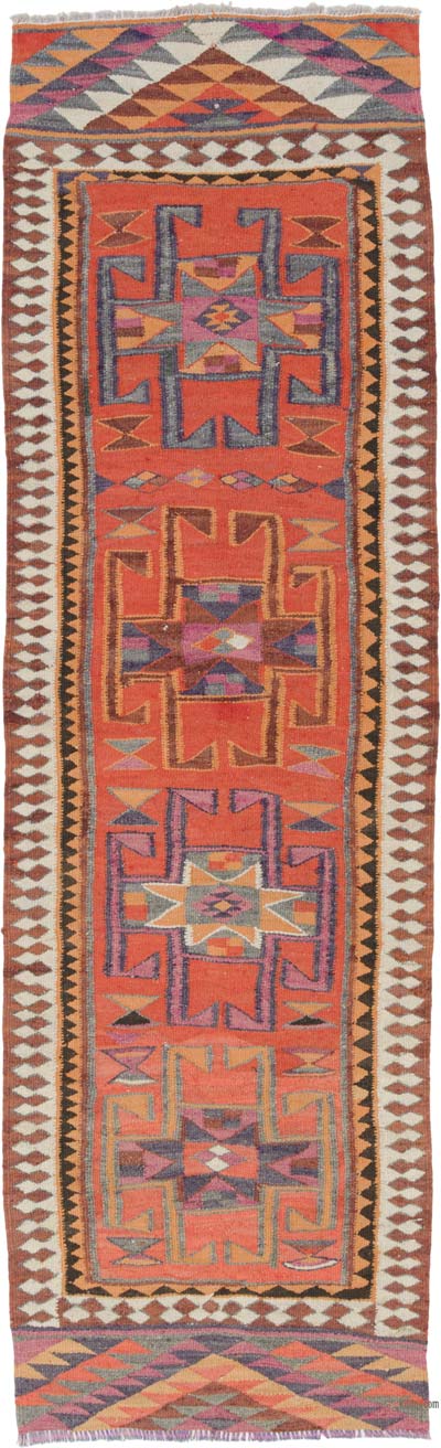 Vintage Herki Kilim Runner - 3'  x 9' 10" (36" x 118")