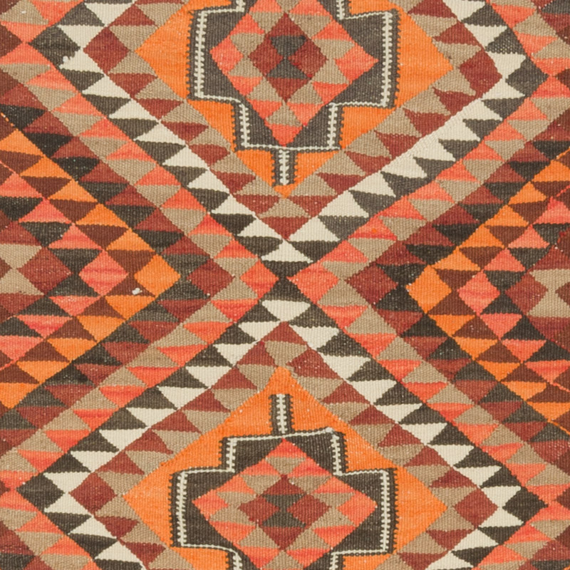 Vintage Herki Kilim Runner - 3' 1" x 10' 10" (37" x 130") - K0085308