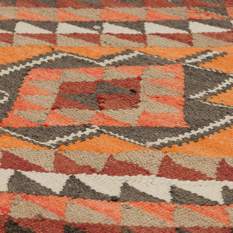 Vintage Herki Kilim Runner - 3' 1" x 10' 10" (37" x 130") - K0085308