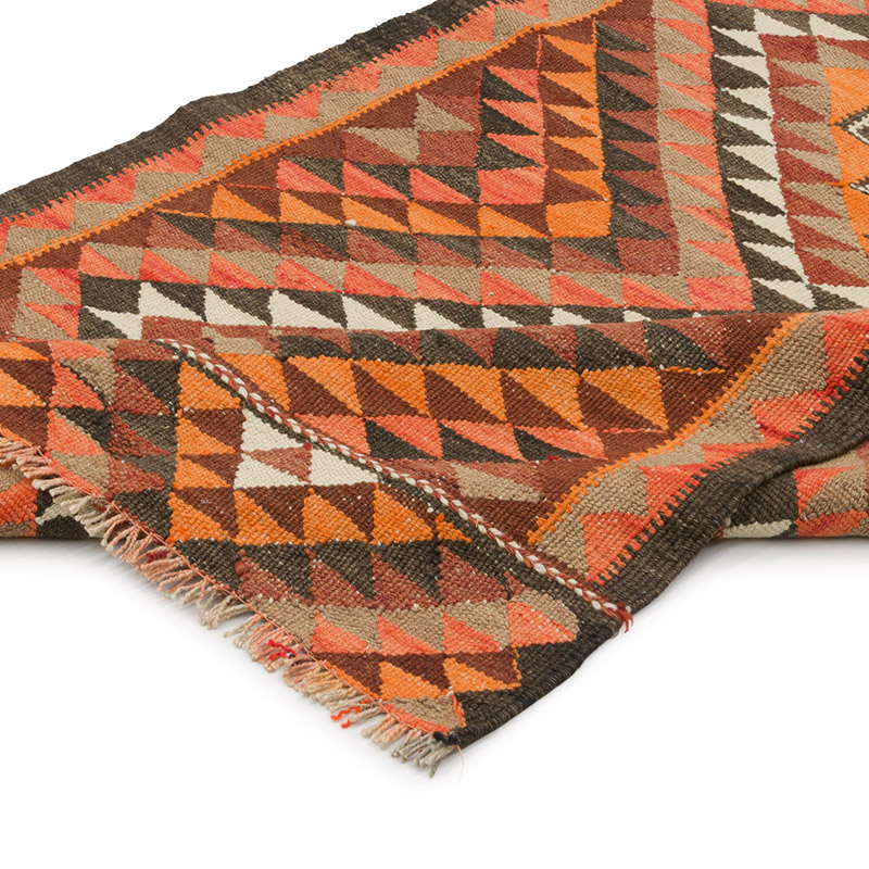 Vintage Herki Kilim Runner - 3' 1" x 10' 10" (37" x 130") - K0085308