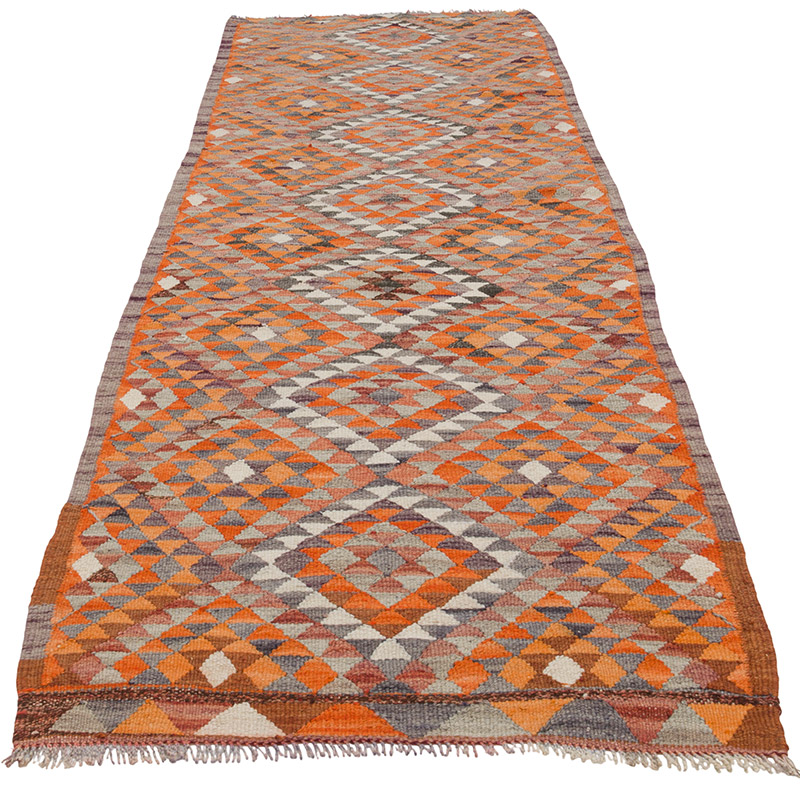 Vintage Herki Kilim Runner - 3' 1" x 9' 8" (37" x 116") - K0085309