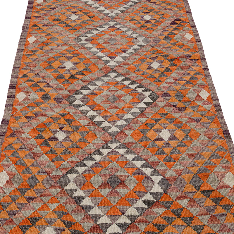 Vintage Herki Kilim Runner - 3' 1" x 9' 8" (37" x 116") - K0085309