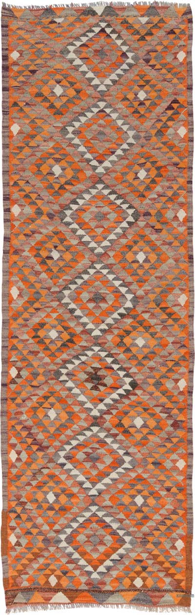 Vintage Herki Kilim Runner - 3' 1" x 9' 8" (37" x 116")