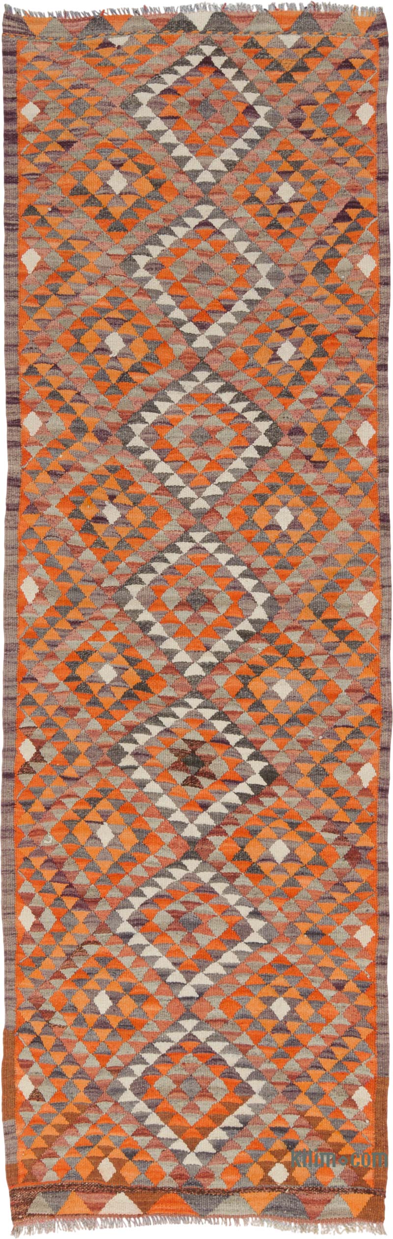 Vintage Herki Kilim Runner - 3' 1" x 9' 8" (37" x 116") - K0085309
