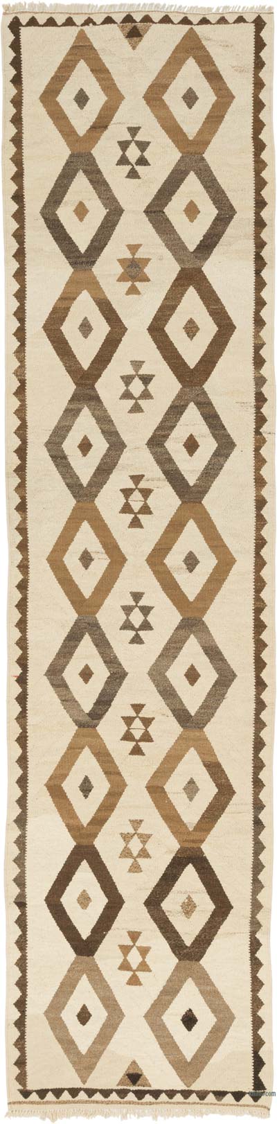 Vintage Herki Kilim Yolluk - 90 cm x 355 cm