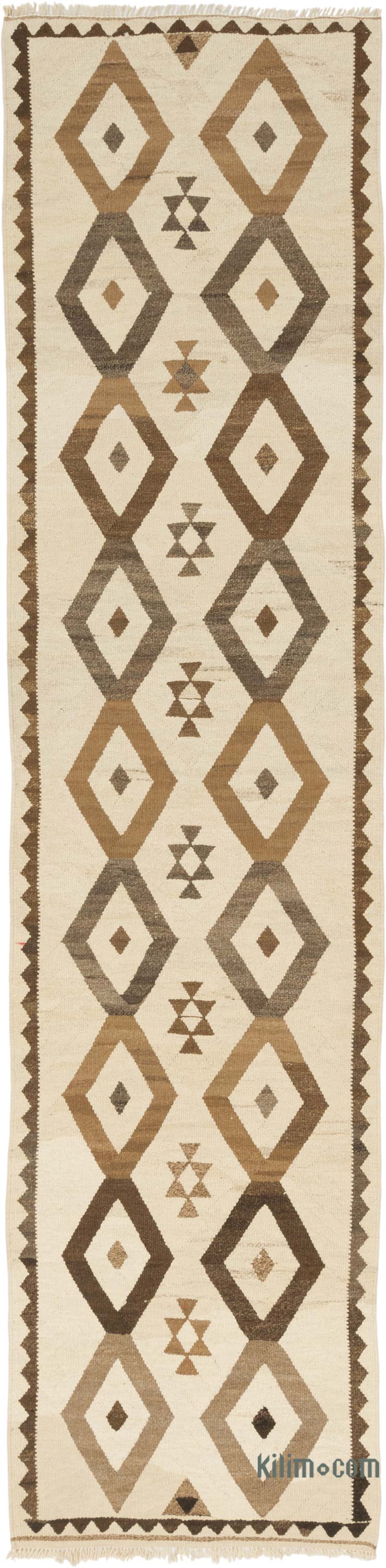 Vintage Herki Kilim Yolluk - 90 cm x 355 cm - K0085311